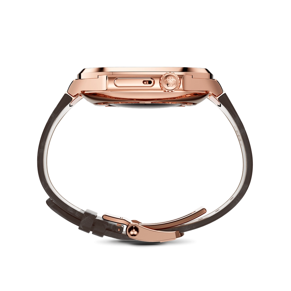 Корпус Apple Watch 45mm - ROYAL45 - Rose Gold Brown Leather