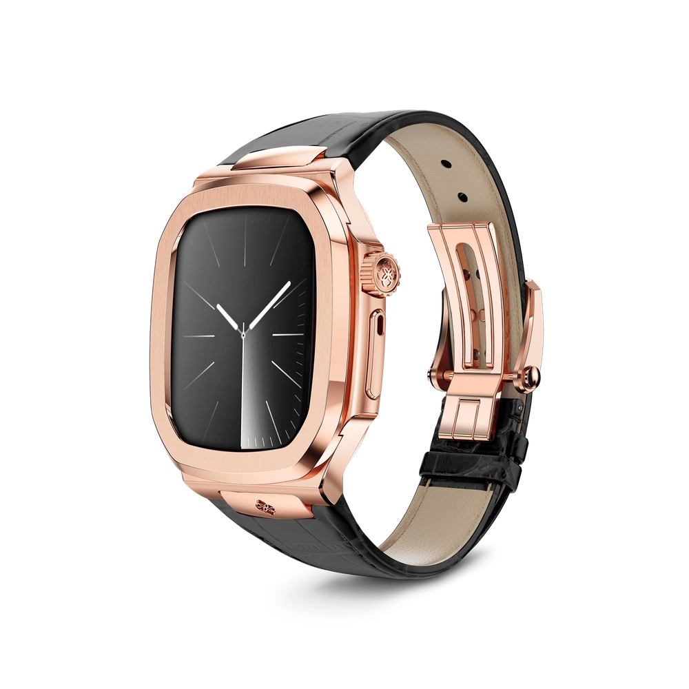 Корпус Apple Watch 45mm - ROYAL45 - Rose Gold Leather