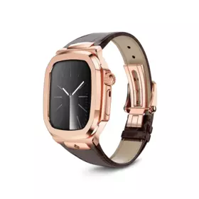 Корпус Apple Watch 45mm - ROYAL45 - Rose Gold Brown Leather